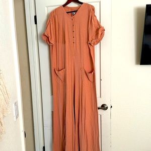 Salmon FP beach romper.